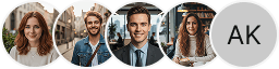 Several trader profile icons displayed within a Nordan Creditvale review segment